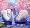 Gros 5D Diamant Peinture Kits Débutant Animal Cygne Papillon Plein Forage Dessin Peinture par numéros 9.8*9.8 pouces