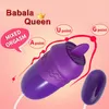 Afstandsbediening Dubbele vibrerende ei Tong Likken Vibrator Seksspeeltjes Voor Vrouwen Vaginale Ballen Kegel Exerciser Clitoris Stimulator P0816