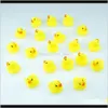 Learning Education Toys Gifts Drop Delivery 2021 4cm Högkvalitativ mini Yellow Baby Pinch Water Bathing Duck Lunda Toy L7upi