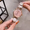32mm high quality zircon quartz ceramic watches Stainless steel rome number clock women geometric circle calendar Wrist watch