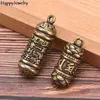 Hollow Brass GuanYin Buddha Sutra Cylinder Pendant Keychain Necklace Jewelry Pill Box Container Bottle Keychains G1019
