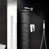 Set doccia per bagno Set di rubinetti per miscelatore per vasca cromato da 8 pollici con doppia maniglia