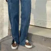 Chic All Match Plus Size Fashion Elastic High Waist Split Pants Light Washed Slim Flare Jeans Denim Hosen 210525