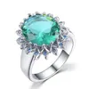 synthetic emerald ring