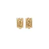 Stud CHUANGU Designer Polished Wide Gold Twisted Earrings For Women Chunky Half Circle Cuffs Wholesale Jewelry