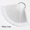 Valse nagels Clear Nature Black Tips voor Nail Art Display Oval Fan Style Swatch Pools Stand Practice Manicure Tools