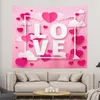 Valentinstag-Wandteppich, Wandbehang, liebevolles Herz, Valentinstag-Hintergrund für Schlafzimmer, Zimmer, Wohnheim, Party-Dekoration, 150 x 130 cm