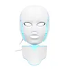 Ingen bieffekt 7 färger Photon PDT LED Facial Mask Face and Neck Mask Light Therapy för hudföryngring