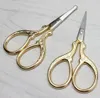 Stainless Steel Handmade Scissors Round Head Nose Hair Clipper Retro Plated Household Tailor Shears Embroidery Sewing Beauty Tools DHF02