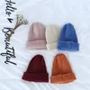 Outono inverno estilo coreano 2-8 anos bebê meninos meninas moda tricô lã chapéus crianças cor sólida all-match hat 210708