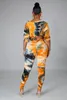 Dressits Womens Streetwear Sportwear Zestawy dla kobiet Dye Dye T-shirt Top + Bodycon Spodnie Spodnie Spadki Odzież 210525
