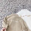 Autumn girls embroidery cute long-sleeved thick shirts Boys 2 colors cotton casual shirt Tops 210508