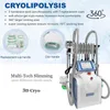 Ny bärbar Cryo 360 grader Cryotherapy Lipolaser Slimming Machine 360 ​​graders kavitationsfettfrysutrustning Cryolipolys med kavitation RF