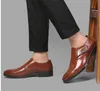 Läder Formell Business Shoes Male Office Arbete Flat Oxford Andningsbar Party Bröllopsjubileum Sko 38-48