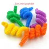 DHL Mini Tube Sensory Tube Twist Tubes Toy Stress Angst Relief Squeeze Stretch Telescopic Bellows Extension Spring Pipe Finger Fun Game Toys5155119