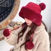 Chapeau de bombardier pour femmes avec queue de cheval Pompom Faux Fox Fur Furt Earts Chapeaux de ski de neige doux et doux