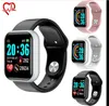 Women Men Smart Watches Y68 Waterproofing Watch pour Android iOS Electronics Clock Fitness Tracker Real Heart Care Silicone Strap Smartwatch