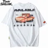 HIP HOP T-shirt Retro Auto Print 2021 Heren T-shirt Streetwear Harajuku T-shirt Vintage Korte Mouw Katoenen Tops Tees Zomer Casual H1218