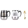 Auto Sterring Coffee mug Stainless Steel Magnetic Mug Milk Mixing Mugs Electric Lazy Smart Shaker Coffee Cup 2pcs gift 1 spoon 210804