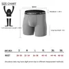 Mens Long Leg Boxer Briefs andningsbar ingen rida upp sexiga herrar underkläder öppna underbyxor265l