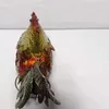 "Statua decorativa di un gallo rosso in metallo - Decorazione domestica unica per arti e mestieri per ricchezza e prosperità - Regalo perfetto per anime creative"