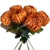 装飾的な花の花輪5pcs人工パイナップルchrysanthemumフラワーシミュレーションシルクchrysanthemums branch for wedding cent437787