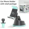 360 graus New Universal Support Stand no Acessório do carro Telefone Telefone Kickstand Air Vent e Sucção Mount para iPhone Samsung Huawei com pacote de varejo