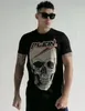 PINK PARADISE PLEIN T-shirts Brand Designer Rhinestone Skull Men T Shirts Classical High Quality Hip Hop Streetwear Tshirt Casual Top Tees fszw5984