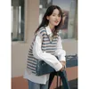 Korean Sweater Pullover Women Knitted s for Sleeveless Basic White Autumn Woman Knit s 210427
