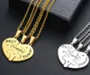 Edelstahl 3-teiliges Set Anhänger Halskette Friends Forever Freundschaft Herz Puzzle CHARMS Silber, Gold