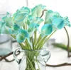 PU Konstgjorda blommor Simulering Calla Lily Bunch Fake Flower Bouquet Bord Hem Bröllopsdekoration
