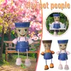 Boys & Girls Flower Pot Garden Potted Plants Planter Country Pots Home Garden Sculpture Decorations 210712