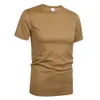 MEGE Marca Abbigliamento Militare T-shirt da uomo tattico Girocollo Camicia solida Manica corta Traspirante Camicia casual ad asciugatura rapida X0621