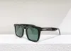 Dax Shiny Black Gray Square Sunglasses 0751 Sunnies Fashion Sun Glases for Men Occhiali Da Sole Firmati UV400 Protection Ieewear 288V