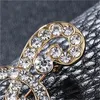 Ny designer musiknotning broscher halsduk stift glänsande kristall strass brosch för kvinnor bröllop brud broscher smycken gåva 1166 Q2