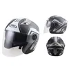 Casques de moto Casque NENKI Casque ouvert Capacete Moto ABS Moto Vintage Double lentille Casque pour hommes et femmes