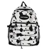 Cow Pattern Backpacks Women Canvas School Bags Lady Large Capacity Travel Rucksack Cute Student Bagpack Female Designer Mochila199K