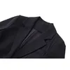 Kvinnors Blazer Suit Jacket Coat Casual Höst Vinter Svart Singelknapp Lös arbete Slitstoppar Ytterkläder Kvinna Kläder 210417