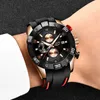 Fashion Silicone Strap Mens Watches LIGE Top Brand Luxury Wrist Watch Men Quartz Clock Waterproof Chronograph Relogio Masculino 210527