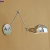 Duvar lambası IWHD LOFT RETRO Endüstriyel Işık Armatürleri Gümüş Ayarlanabilir Salıncak Uzun Kol LED Edison Sconce Wandlampen Vintage