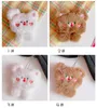 Cute Bear Animal Plush Doll brooch Key Chains Hanging Keychain Ring Bag Phone Decoration KeyRing Pendant