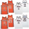 NCAA Illinois Fighting Illini College Basketball 21 Kofi Cockburn Jersey Masculino 11 Ayo Dosunmu University respirável puro algodão branco afastado