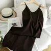 Knitted Vestidos Solid V Neck All Match Casual Stretch Woman Dress Autumn Winter Loose Long Dresses Ins 19147 210415