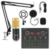 V8X Pro Audio Mixer BM800 Kondensor Mikrofon Live Sound Card BT USB-spel DSP Recording Professional Streaming V9X Telefon