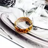 2021 레트로 한국 세련된 표범 미학 반지 다채로운 미니멀 아크릴 수지 반지 여성용 보석 파티 선물