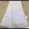 Clothing Apparel African Guipure Cord High Quality Swiss Voile Fabrics Fashion Embroidery Net Lace Fabric For Wedding Drop Delivery 20