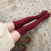Knee Socks Women Cotton Thigh High Over The Knee Stockings For Ladies Girls Warm Long Stocking Sexy Medias Y1119