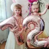 32 дюйма большая фольга на день рождения воздушные шары 70см партии украшения гелияминовые воздушные шар фигурки счастливые дни рождения детский балун свадебный воздух глобус 10 шт. / Лот (номер # 0- # 9)