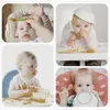 Silikonschale für Babyfütterung, Beißring, Spielzeug, 0–12 Monate, Dinosaurier-Cartoon-Set, Geschirr, Teller, 3 Teil/Set 211026