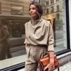 Damer våren höst vintage blus tröja kvinnor toppar draped solid office lady work casual långärmad blus kvinnor skjorta blusas 210416